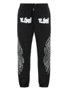 Vlone Graphic-print Elasticated-cuff Sweatpants In Black