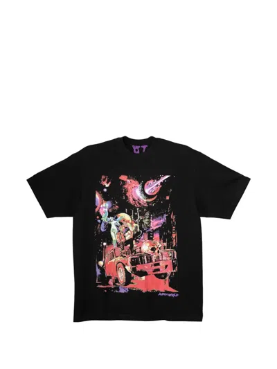 Vlone Juice Wrld Cosmic Racer T-shirt In Black