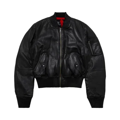 Pre-owned Vlone Leather Bomber 'black' | Men's Size M