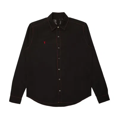 Pre-owned Vlone Long-sleeve Button Up 'black/red' | Men's Size S