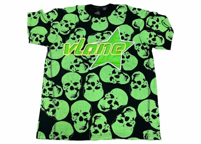 Pre-owned Vlone Men's  Crypt T-shirt In Black/green In Multi