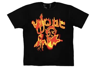 Pre-owned Vlone Men's  Devil Spit T-shirt In Black