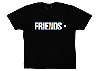 Pre-owned Vlone Men's  Friends Arg T-shirt In Black