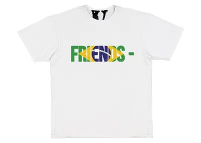 Pre-owned Vlone Men's  Friends Bra T-shirt In White