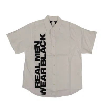 Pre-owned Vlone Men's  Real Mean Wear Black Short Sleeve Shirt In White
