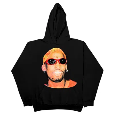 Pre-owned Vlone Men's  Rodman Airbrush Hoodie In Black