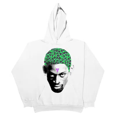 Pre-owned Vlone Men's  Rodman Cheetah Hoodie In White