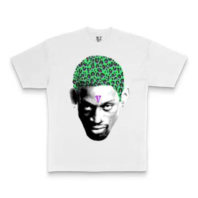 Pre-owned Vlone Men's  Rodman Cheetah T-shirt In White