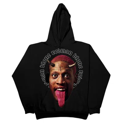 Pre-owned Vlone Men's  Rodman Devil Hoodie In Black