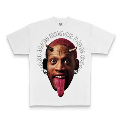 Pre-owned Vlone Men's  Rodman Devil T-shirt In White