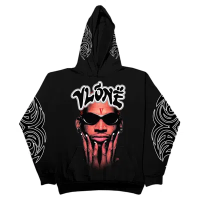 Pre-owned Vlone Men's  Rodman Logo Hoodie In Black