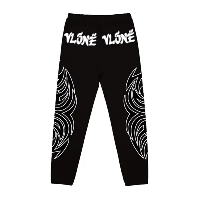 Pre-owned Vlone Men's  Rodman Logo Sweats In Black
