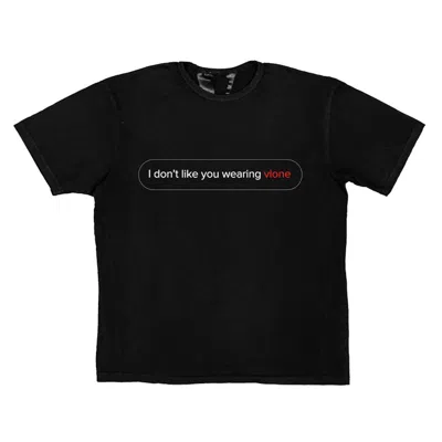 Pre-owned Vlone Men's  Text Message T-shirt (with V) In Black