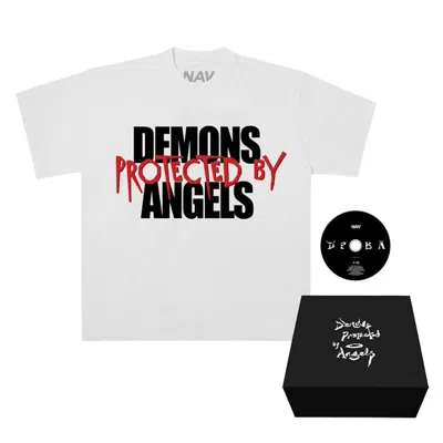 Pre-owned Vlone Men's  X Nav Dpba Box Set 004 Glow T-shirt In White