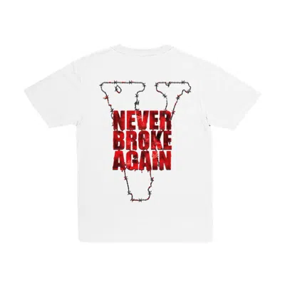 Pre-owned Vlone Men's  X Never Broke Again Haunted T-shirt In White