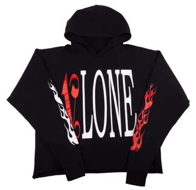 Pre-owned Vlone Men's  X Palm Angels Hoodie In Black/red