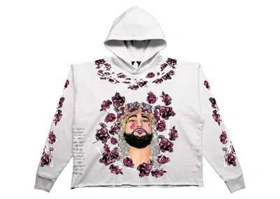 Pre-owned Vlone Men's  Yamborghini Eliantte Hoodie In White