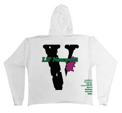 Pre-owned Vlone Men's  Yams Day Lil Newport Hoodie In White