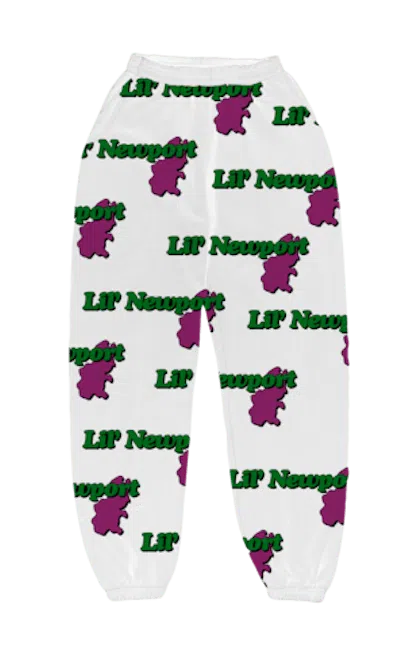 Pre-owned Vlone Men's  Yams Day Lil Newport Sweatpants In White