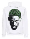 Vlone Portrait Leopard-print Hoodie In White