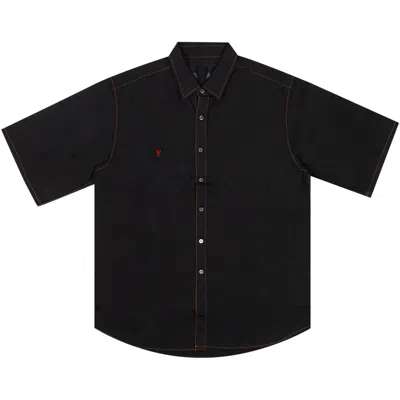 Pre-owned Vlone Short-sleeve Button Up Black
