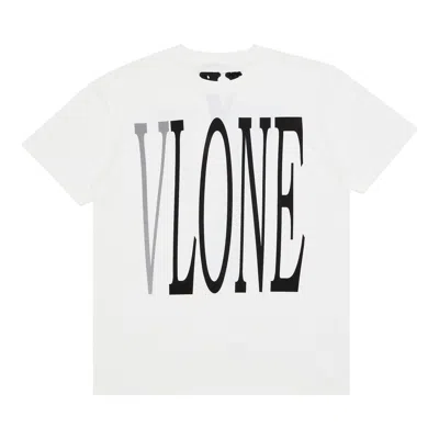 Pre-owned Vlone Staple T-shirt 'white/black/silver' | Men's Size Xl