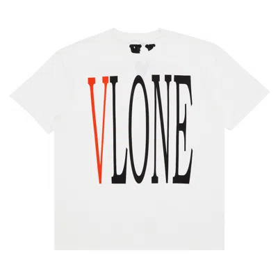 Pre-owned Vlone Staple T-shirt 'white/orange' | Men's Size L