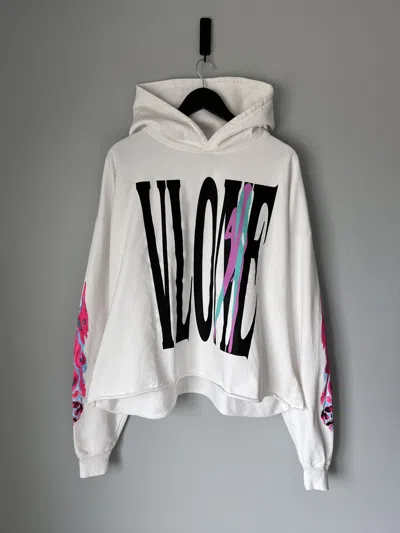 Pre-owned Vlone Vice City Hoodie In White