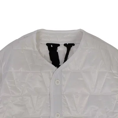 Vlone White V Logo Quilted Jacket