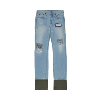 Pre-owned Vlone X Art Basel Canvas Jeans | Blue | Men's Size 38