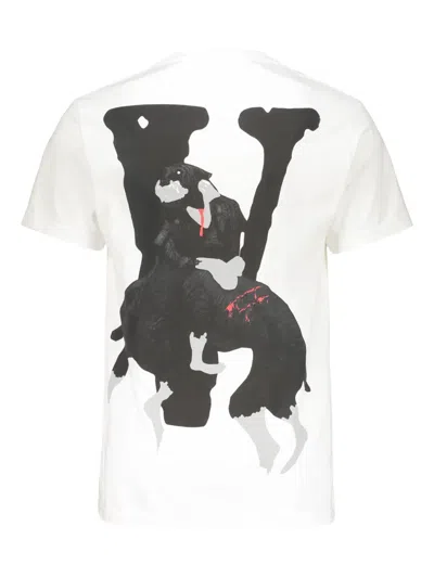 Vlone X City Morgue Dogs Cotton T-shirt In White