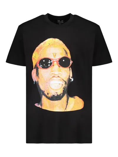 Vlone X Dennis Rodman Airbrush T-shirt In Blue