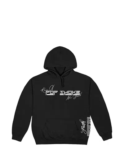Vlone X Pop Smoke Graphic-print Drawstring Hoodie In Black