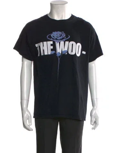 Pre-owned Vlone X Pop Smoke 'the Woo' Graphic Print T-shirt In Black