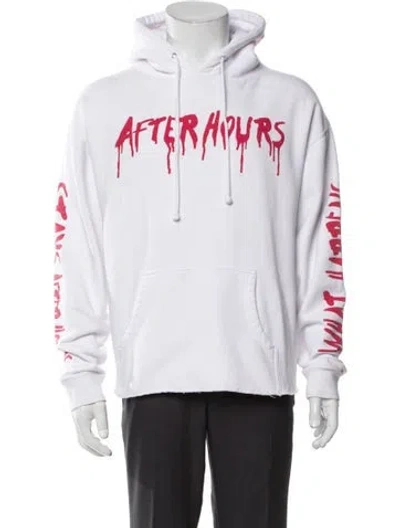 Pre-owned Vlone X The Weekend After Hours Graphic Print Hoodie In White