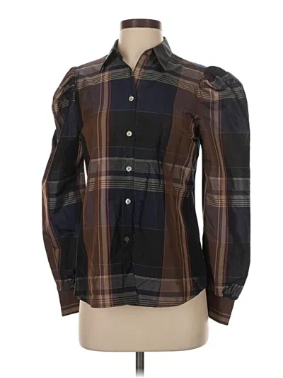 Pre-owned Vlt's By Valentinas Long Sleeve Button Down Shirt In Brown