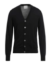 Vneck Man Cardigan Black Size 44 Merino Wool