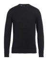 Vneck Man Sweater Black Size 36 Merino Wool