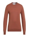 Vneck Man Sweater Brown Size 42 Wool, Viscose, Acrylic