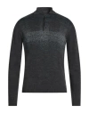 Vneck Man Sweater Charcoal Size 40 Wool, Viscose, Acrylic In Gray