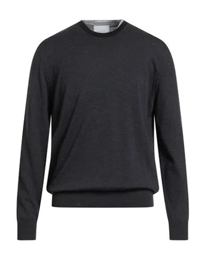 Vneck Man Sweater Charcoal Size 42 Wool, Silk In Gray