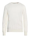 Vneck Man Sweater Cream Size 42 Virgin Wool, Acrylic In White