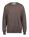 Vneck Man Sweater Khaki Size 44 Virgin Wool, Polyacrylic In Beige