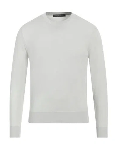 Vneck Man Sweater Light Grey Size 44 Cotton, Polyamide