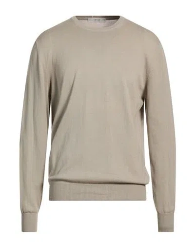 Vneck Man Sweater Light Grey Size 44 Cotton In Multi