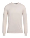 Vneck Man Sweater Light Grey Size 46 Silk, Cotton In Neutral