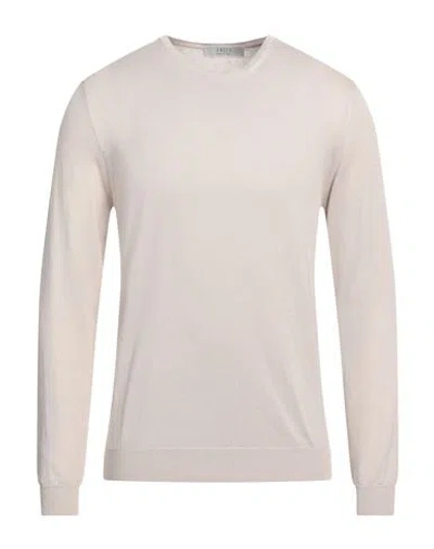 Vneck Man Sweater Light Grey Size 46 Silk, Cotton In Neutral