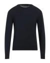 Vneck Man Sweater Midnight Blue Size 44 Cotton, Polyamide