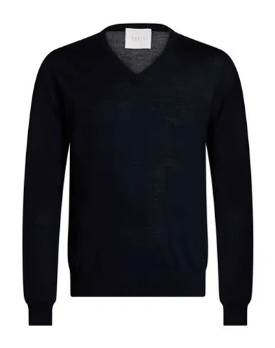 Vneck Man Sweater Midnight Blue Size 44 Merino Wool