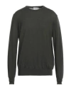 Vneck Man Sweater Military Green Size 46 Virgin Wool, Polyacrylic In Green